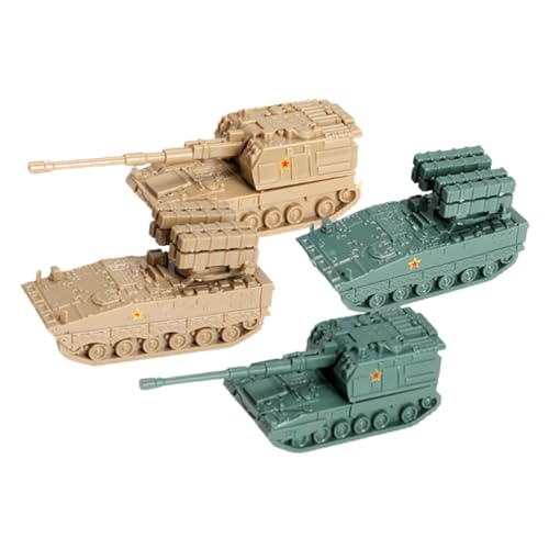 Colcolo 4X 1: 144 Tankmodell 4D Modell Spielzeug Tankgebäude Kits Miniatur -Sammelfahrzeugmodell für Jungen Mädchen Geschenke von Colcolo