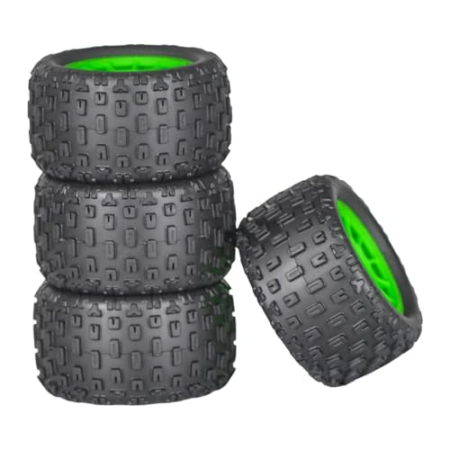 Colcolo 4X RC Räder und Reifen Crawler Car Tyre Sturdy Ersatzteile Austausch für 1/18 RC -Auto -Modell Trucks DIY -Zubehör Crawler Crawler, GrÜn von Colcolo