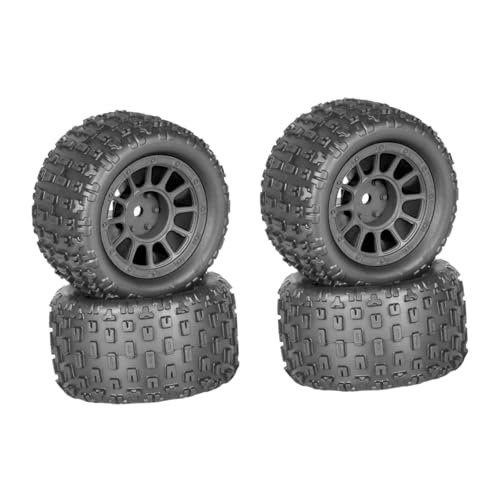 Colcolo 4X RC Räder und Reifen Crawler Car Tyre Sturdy Ersatzteile Austausch für 1/18 RC -Auto -Modell Trucks DIY -Zubehör Crawler Crawler, Schwarz von Colcolo