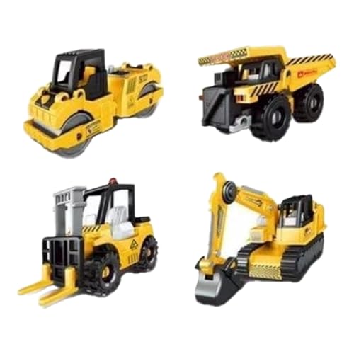 Colcolo 4pcs 4d Baufahrzeugmodelle 4D Rätsel Bildungsspielzeug Compact Desk Decor Collection Gabelstapler Road Drum Compactor von Colcolo