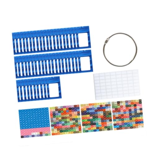 Colcolo 50 Stücke kleine Perlen Organisator Strassbeutel Carry Hülle Selbstverriegelungssäcke mit Bindemittelringen und Aufklebern, Blau von Colcolo