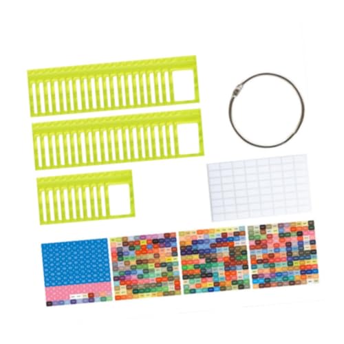 Colcolo 50 Stücke kleine Perlen Organisator Strassbeutel Carry Hülle Selbstverriegelungssäcke mit Bindemittelringen und Aufklebern, GrÜn von Colcolo