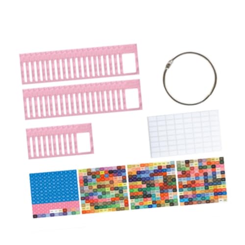 Colcolo 50 Stücke kleine Perlen Organisator Strassbeutel Carry Hülle Selbstverriegelungssäcke mit Bindemittelringen und Aufklebern, Rosa von Colcolo