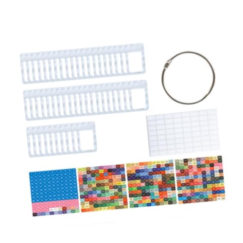 Colcolo 50 Stücke kleine Perlen Organisator Strassbeutel Carry Hülle Selbstverriegelungssäcke mit Bindemittelringen und Aufklebern, Weiß von Colcolo