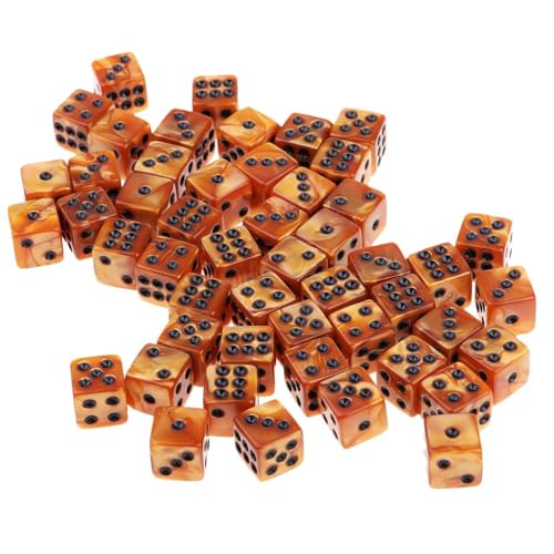 Colcolo 50x Punktierte Buchsen D6 Acryl 12mm für DND RPG Set, Braun von Colcolo