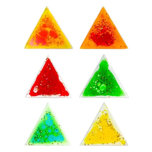 Colcolo 6 Stücke sensorisches weiches Gel flüssiges Spielzeug, zappelnde Flüssigkeitsbewegungsspielzeug, Klassenzimmerpreise, beruhigende Spielzeuggeschenke, Dreieck Colcolo 6 Stücke sensorisches weiches Gel flüssiges Spielzeug, zappelnde Flüssigkeitsbewegungsspielzeug, Klassenzimmerpreise, beruhigende Spielzeuggeschenke, Dreieck von Colcolo
