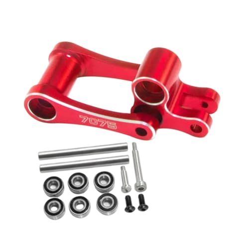 Colcolo 7075 Knöchel & Pull Rod Kit LOS264001 Ersatzteile Lenkung Servo -Bremsbremslenker Heckknöchel für -Zubehör, Rot von Colcolo