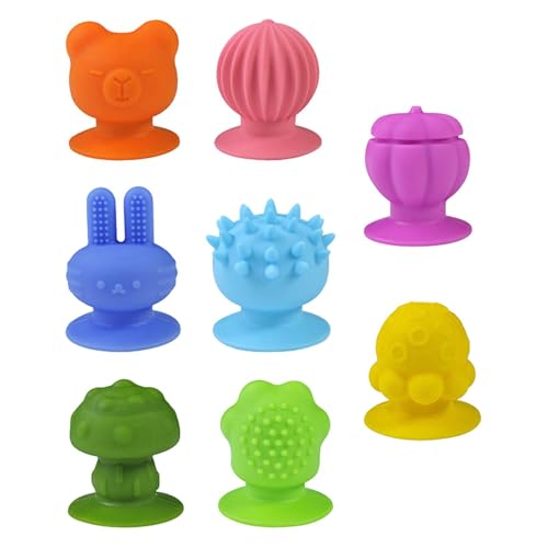 Colcolo 8 Stück Sensory Fidget Toys Spielen Tragbare Mini Niedliche Büro Party Favor Saugnapf Spielzeug für Strumpffüller Home von Colcolo