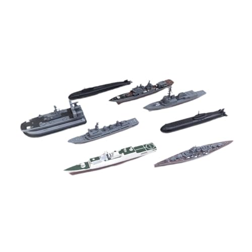 Colcolo 8pcs 4D Schiffsmodell Spielzeug Miniaturboot Rätsel unvollendetes Wachschiff Modell Simulation Spielzeug für Sammlerstücke Erwachsene Geschenk von Colcolo