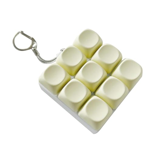 Colcolo 9-Tasten-, -Klicker-Spielzeug, Schlüsselanhänger, klick-Spielzeug für Türen und Wände, hängendes Ornament, 6 x 6 x 3 cm, mit , Hellgelb Colcolo 9-Tasten-, -Klicker-Spielzeug, Schlüsselanhänger, klick-Spielzeug für Türen und Wände, hängendes Ornament, 6 x 6 x 3 cm, mit , Hellgelb von Colcolo
