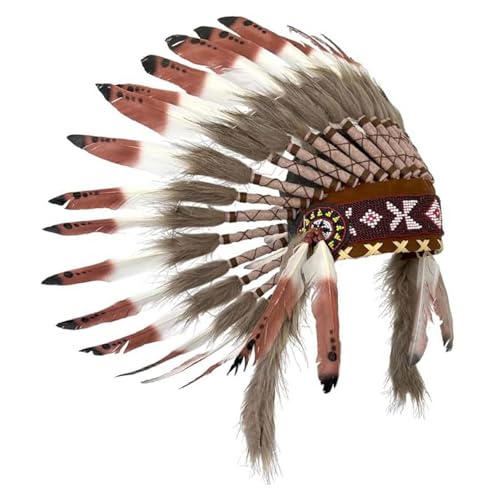 Colcolo American Chief Indian Native Hat Headwear Kostümzubehör für Cosplay -Party von Colcolo