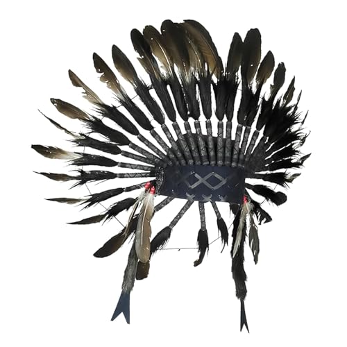 Colcolo American Chief Indian Native Hut für Männer Frauen Stirnband für Mardi Gras Carnival von Colcolo