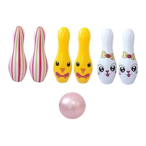 Colcolo Aufblasbares Bowling-Set für, Indoor-Outdoor-Spielzeug, Hofspiel, Bowling-Spielset, mit Ball für Versammlungsaktivitätstreffen, Kaninchen Colcolo Aufblasbares Bowling-Set für, Indoor-Outdoor-Spielzeug, Hofspiel, Bowling-Spielset, mit Ball für Versammlungsaktivitätstreffen, Kaninchen von Colcolo