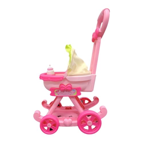 Colcolo Babypuppen-Kinderwagen, Spielzeug-Kinderwagen, Lernaktivitäten, vorgeben, pädagogisch realistische Valentinstagsgeschenke für Kinder von Colcolo