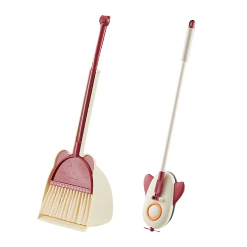 Colcolo Besenset für Kleinkinder, kleines Haushaltshelfer-Set, pädagogische Reinigungswerkzeuge für Kinder im Kindergarten, Alter 3–6, Rot von Colcolo
