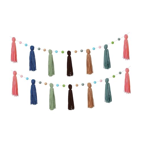 Colcolo Boho Quaste Girland Wall Garland 31,5 -Zoll -Wohnkultur dekoratives Banner mit farbenfrohen Bällen für Kindergartenfeier, Style C Colcolo Boho Quaste Girland Wall Garland 31,5 -Zoll -Wohnkultur dekoratives Banner mit farbenfrohen Bällen für Kindergartenfeier, Style C von Colcolo
