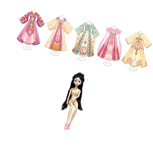 Colcolo Chinesisches antikes Kleidungsmaterial-Set, Outfit-Herstellungsset, DIY-Sammelgeschenk, handgefertigt, antikes Kostüm, Kinder-DIY-Spielzeug, 5 Schaufensterpuppen 1 Puppe Colcolo Chinesisches antikes Kleidungsmaterial-Set, Outfit-Herstellungsset, DIY-Sammelgeschenk, handgefertigt, antikes Kostüm, Kinder-DIY-Spielzeug, 5 Schaufensterpuppen 1 Puppe von Colcolo