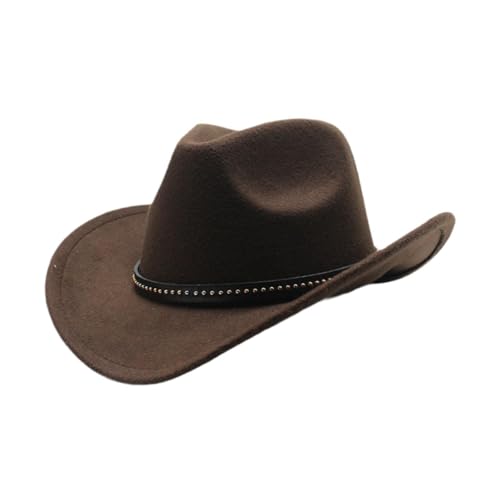 Colcolo Cowboyhut dekorative Kopfbedeckung für Party Frauen Männer Urlaubsrolle Spiel Performance Performance, Braun von Colcolo