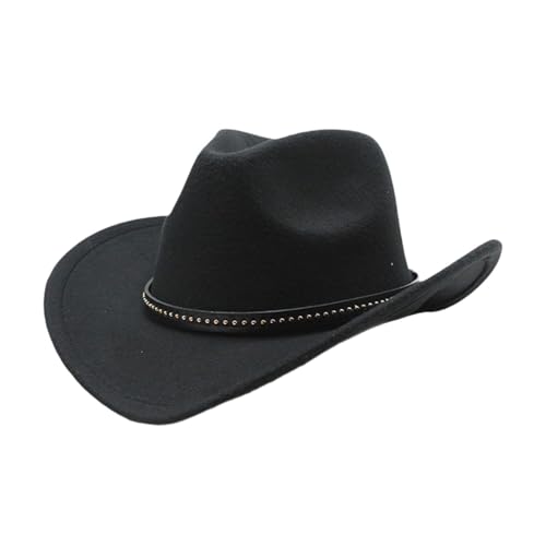 Colcolo Cowboyhut dekorative Kopfbedeckung für Party Frauen Männer Urlaubsrolle Spiel Performance Performance, Schwarz von Colcolo