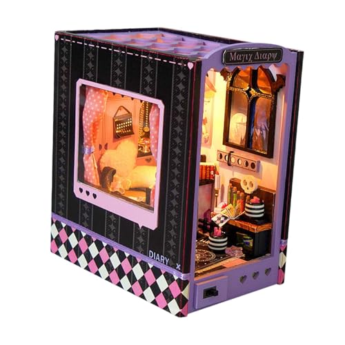 Colcolo DIY Buchstütze Miniatur Kits Puppenhaus Kreative handgemachte Spielzeug Beleuchtung Zubehör für Buch Wohnzimmer Dekorationen dekorativ Colcolo DIY Buchstütze Miniatur Kits Puppenhaus Kreative handgemachte Spielzeug Beleuchtung Zubehör für Buch Wohnzimmer Dekorationen dekorativ von Colcolo