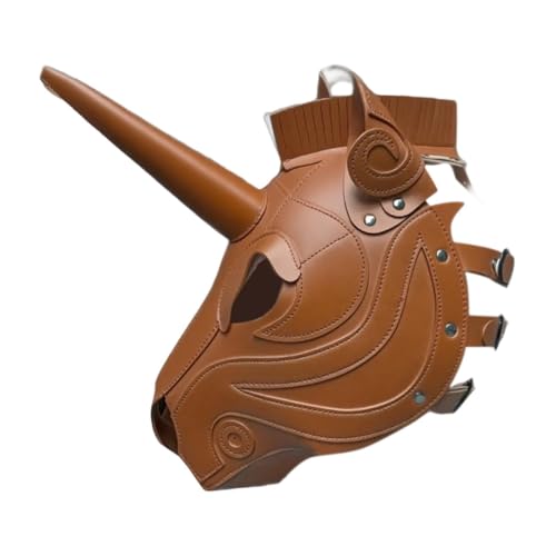 Colcolo Einhorn Halloween Maske Prop Gesichtsschutz für Karneval Musik Festival Mardi Gras, Braun Colcolo Einhorn Halloween Maske Prop Gesichtsschutz für Karneval Musik Festival Mardi Gras, Braun von Colcolo