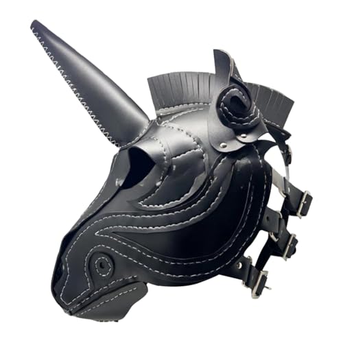 Colcolo Einhorn Halloween Maske Prop Gesichtsschutz für Karneval Musik Festival Mardi Gras, Schwarz Colcolo Einhorn Halloween Maske Prop Gesichtsschutz für Karneval Musik Festival Mardi Gras, Schwarz von Colcolo