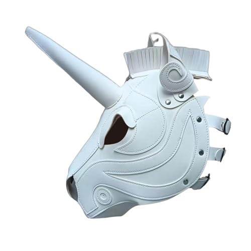 Colcolo Einhorn Halloween Maske Prop Gesichtsschutz für Karneval Musik Festival Mardi Gras, Weiß Colcolo Einhorn Halloween Maske Prop Gesichtsschutz für Karneval Musik Festival Mardi Gras, Weiß von Colcolo
