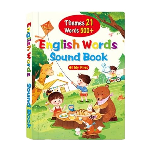 Colcolo Englische Wörter, Soundbuch, Wortschatzaufbau, über USB wiederaufladbares englisches sprechendes Spielzeug, interaktives Soundbuch zum Lernen von Colcolo Englische Wörter, Soundbuch, Wortschatzaufbau, über USB wiederaufladbares englisches sprechendes Spielzeug, interaktives Soundbuch zum Lernen von von Colcolo