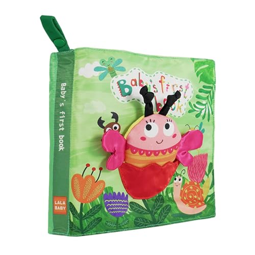 Colcolo Erstes Stoffbuch Infant Toy Waschable entwickelt Sprachfähigkeit Neugeborenes sensorisches Spielzeug Crinkle Book für 6 bis 12 Monate Kinder von Colcolo