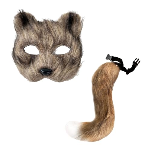 Colcolo Faux Cat Tail Requisiten Set Realistische Halloween-Party für Messen, Kaffee von Colcolo