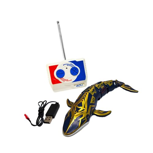 Colcolo Fernbedienung Walhai Spielzeug Pool Spielzeug Multifunktions Tragbares Tauchspielzeug Elektrisches RC Wal Spielzeug Flexibel für Erwachsene Kinder, Golden von Colcolo