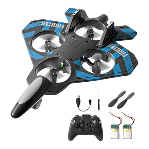 Colcolo Ferngesteuertes Flugzeug, Jet-Quadcopter, Hubschrauber, tragbar, 2 Geschwindigkeiten, einstellbar, 360 ° Flip, RC-Flugzeug, Hobby-Segelflugzeug, Blau mit 2 Batterie Colcolo Ferngesteuertes Flugzeug, Jet-Quadcopter, Hubschrauber, tragbar, 2 Geschwindigkeiten, einstellbar, 360 ° Flip, RC-Flugzeug, Hobby-Segelflugzeug, Blau mit 2 Batterie von Colcolo