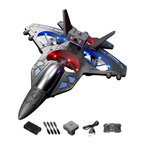 Colcolo Ferngesteuertes Flugzeug aus Schaumstoff mit Licht, Geschenke für Jungen, RC-Helikopter, leicht, zu fliegen, Flugzeug mit Höhenhaltung, Blau von Colcolo