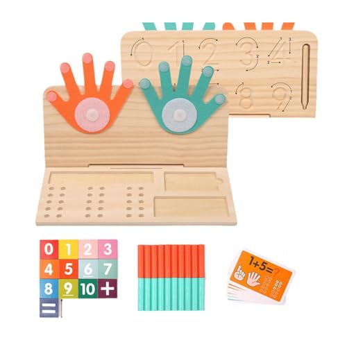 Colcolo Finger-Mathe-Spiel, Zahlenzählblöcke, Homeschool-Zubehör, pädagogische Mathematik-Manipulative für im Alter von 3, 4 und 5 Jahren, Doppelseitige Platine Colcolo Finger-Mathe-Spiel, Zahlenzählblöcke, Homeschool-Zubehör, pädagogische Mathematik-Manipulative für im Alter von 3, 4 und 5 Jahren, Doppelseitige Platine von Colcolo