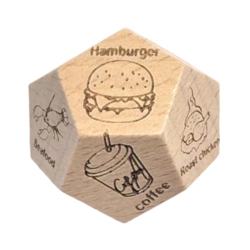 Colcolo Food Dice Dinner Decider Ideen Lustige Verabredung Nacht Würfel für Paare mit 12 Essensmustern für Freunden Freundin Jubiläum von Colcolo