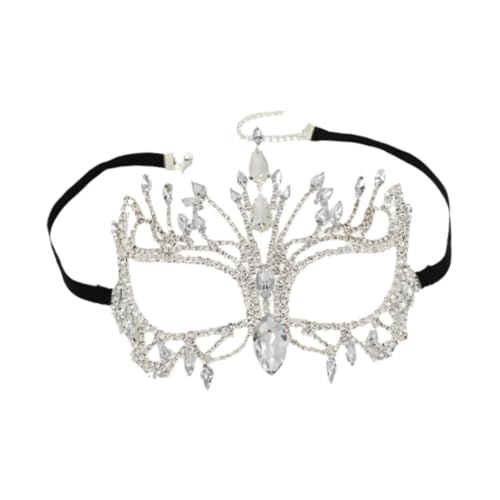 Colcolo Geometrische Strassmaske für Frauen Lady Elegant Dress Up Persönlichkeit Augenmaske Halbgesicht Cover für Musikfestival Theater Colcolo Geometrische Strassmaske für Frauen Lady Elegant Dress Up Persönlichkeit Augenmaske Halbgesicht Cover für Musikfestival Theater von Colcolo