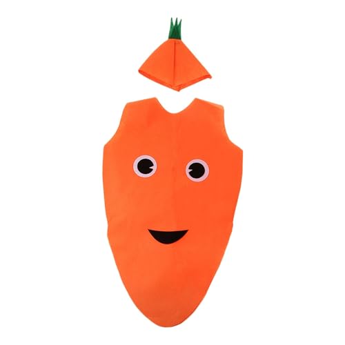 Colcolo Halloween Kostüm Erwachsenenkostüm Verkleidung Faschingskostüm Party Outfit Aus Leichtem Vliesstoff für Männer Und Frauen bei Themenpartys Und Festiv, Karotte Colcolo Halloween Kostüm Erwachsenenkostüm Verkleidung Faschingskostüm Party Outfit Aus Leichtem Vliesstoff für Männer Und Frauen bei Themenpartys Und Festiv, Karotte von Colcolo