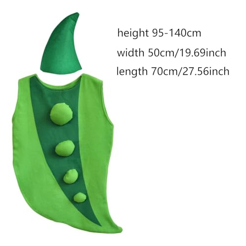 Colcolo Halloween Kostüm Lustiges Cosplay Grünes Outfit für Karneval Dress up Festival, Erbsen von Colcolo