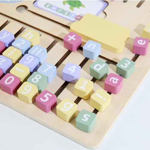 Colcolo Hölzerne Alphabet-Mathetafel mit Lernkarten, Farbsortierung, Denksportaufgaben, Alphabet-, Zahlenlernen für Klassenzimmer, Reisen, Auto Colcolo Hölzerne Alphabet-Mathetafel mit Lernkarten, Farbsortierung, Denksportaufgaben, Alphabet-, Zahlenlernen für Klassenzimmer, Reisen, Auto von Colcolo
