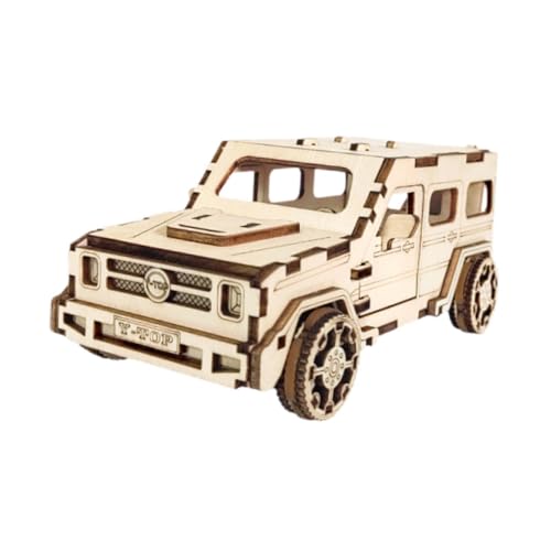 Colcolo Holz Puzzle Car Kit Brain Teaser Retro Home Decor Fahrzeuggebäude Kit Mechanische Automodell für Erwachsene Kinder Geburtstag Geschenk von Colcolo