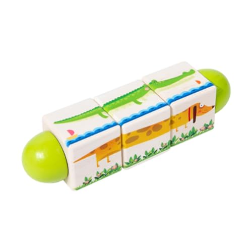 Colcolo Holzblock -Puzzle Frühschulerkennungsmuster Kognitive Fähigkeiten Bausteine Gehirnteaser für Vorschule, Tiergrün Colcolo Holzblock -Puzzle Frühschulerkennungsmuster Kognitive Fähigkeiten Bausteine Gehirnteaser für Vorschule, Tiergrün von Colcolo