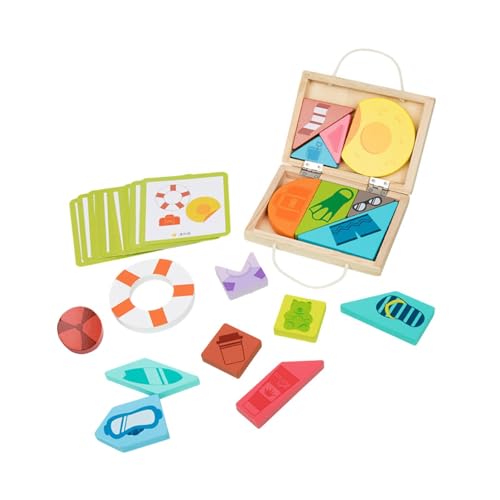 Colcolo Holzformen Puzzle Blockentwicklung Spielzeug Kinder Brettspiel Formen Spiele Muster Blockform Matching Toy zum Geburtstag von Colcolo