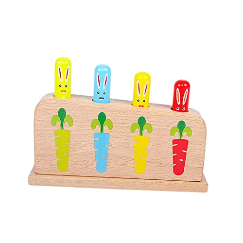 Colcolo Holzkaninchen-Springspiel Presse- und Spielzeug Vorschule Früherziehungsspielzeug für er Colcolo Holzkaninchen-Springspiel Presse- und Spielzeug Vorschule Früherziehungsspielzeug für er von Colcolo