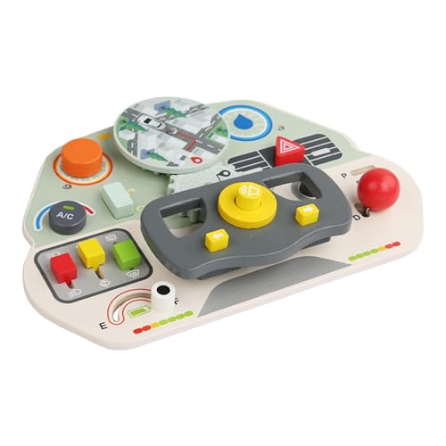 Colcolo Holzlenkradspielzeug, Auto -Busy -Board, Bildungsaktivitätsbrett, Tellieren von Colcolo