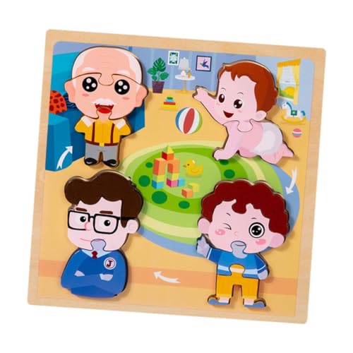 Colcolo Holzpuzzle Puzzle Geschenke Tragbare Lernaktivität Interaktive Feinmotorik Denksportaufgabe Früherziehung Spielzeug, MÄnner von Colcolo