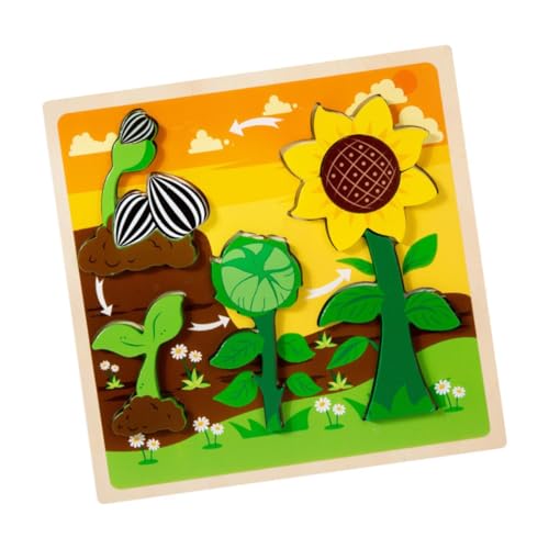 Colcolo Holzpuzzle Puzzle Geschenke Tragbare Lernaktivität Interaktive Feinmotorik Denksportaufgabe Früherziehung Spielzeug, Sonnenblume von Colcolo