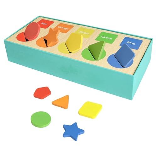 Colcolo Holzspielzeug zum Sortieren von Farben und Formen, passendes Spiel, frühpädagogisches sensorisches Spielzeug, Formsortierer für Jungen und Mädchen ab Colcolo Holzspielzeug zum Sortieren von Farben und Formen, passendes Spiel, frühpädagogisches sensorisches Spielzeug, Formsortierer für Jungen und Mädchen ab von Colcolo