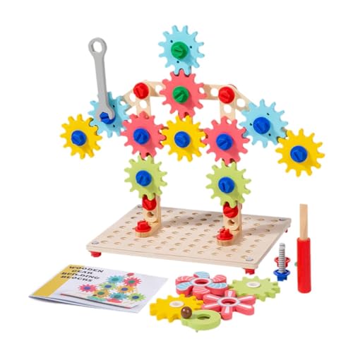 Colcolo Holzzahnräder Spielzeug Bausteine Buntes Lernspielzeug-Set Puzzlespiele für 2 3 4 5 Jahre alte Party Jungen Mädchen Colcolo Holzzahnräder Spielzeug Bausteine Buntes Lernspielzeug-Set Puzzlespiele für 2 3 4 5 Jahre alte Party Jungen Mädchen von Colcolo
