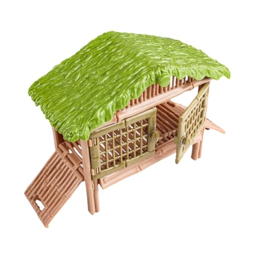 Colcolo Hühnchen -Käfig Spielzeugbauernlandschaft Model Zaun Wohnkultur Treppe Interaktive Miniaturen für Mädchen Jungen, Käfig von Colcolo