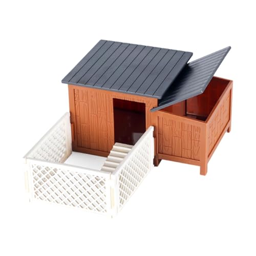 Colcolo Hühnchen -Käfig Spielzeugbauernlandschaft Model Zaun Wohnkultur Treppe Interaktive Miniaturen für Mädchen Jungen, Zaun von Colcolo